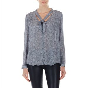 Joie silk tie neck blouse